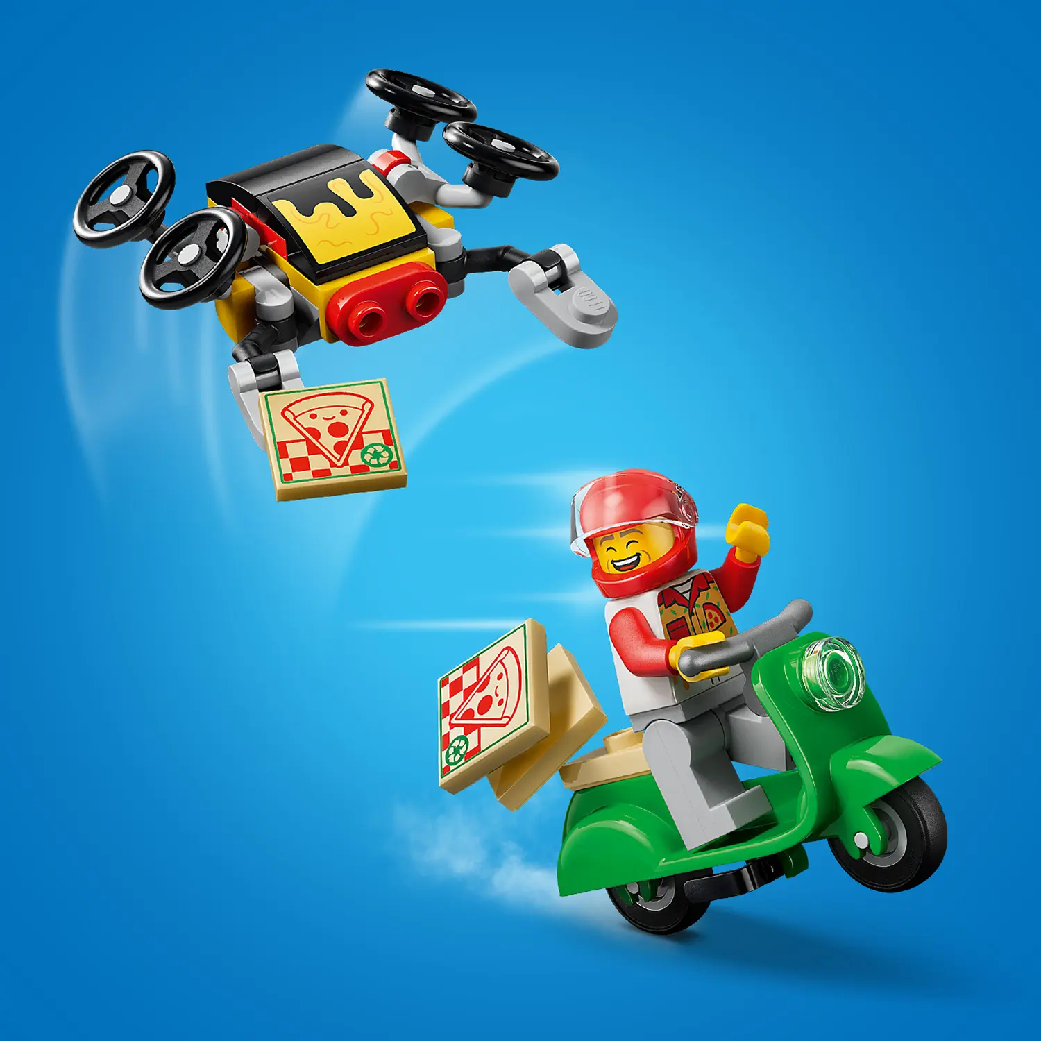 חוויית משלוחי פיצות עם כלי רכב Lego City 60496