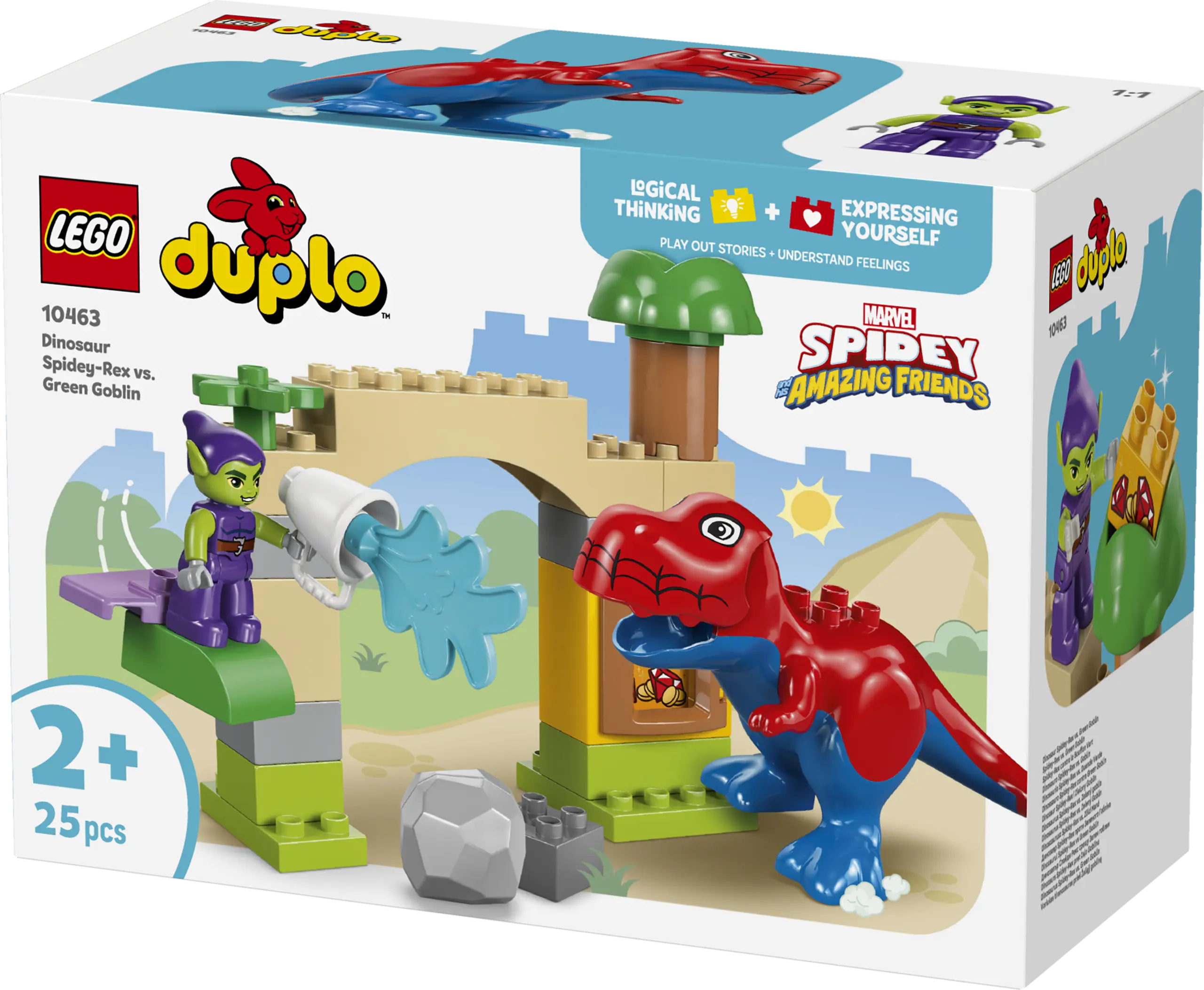 דינוזאור ספיידי-רקס נגד הגובלין הירוק Lego Duplo 10463