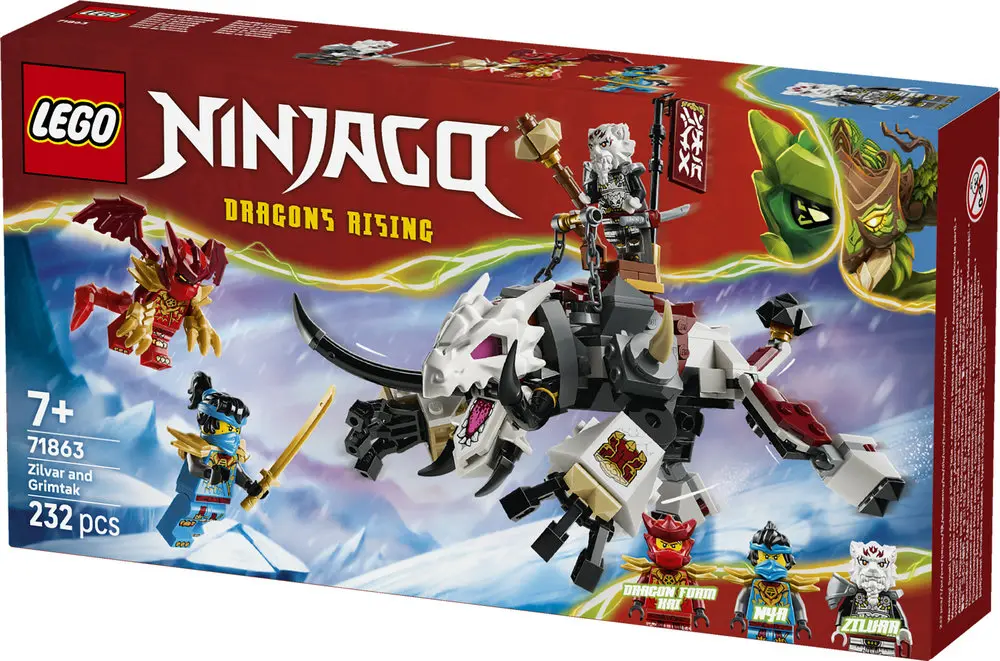 נינג'ה גו – זילוואר וחיית הדרקון שלו גרימטק Lego Ninjago 71863