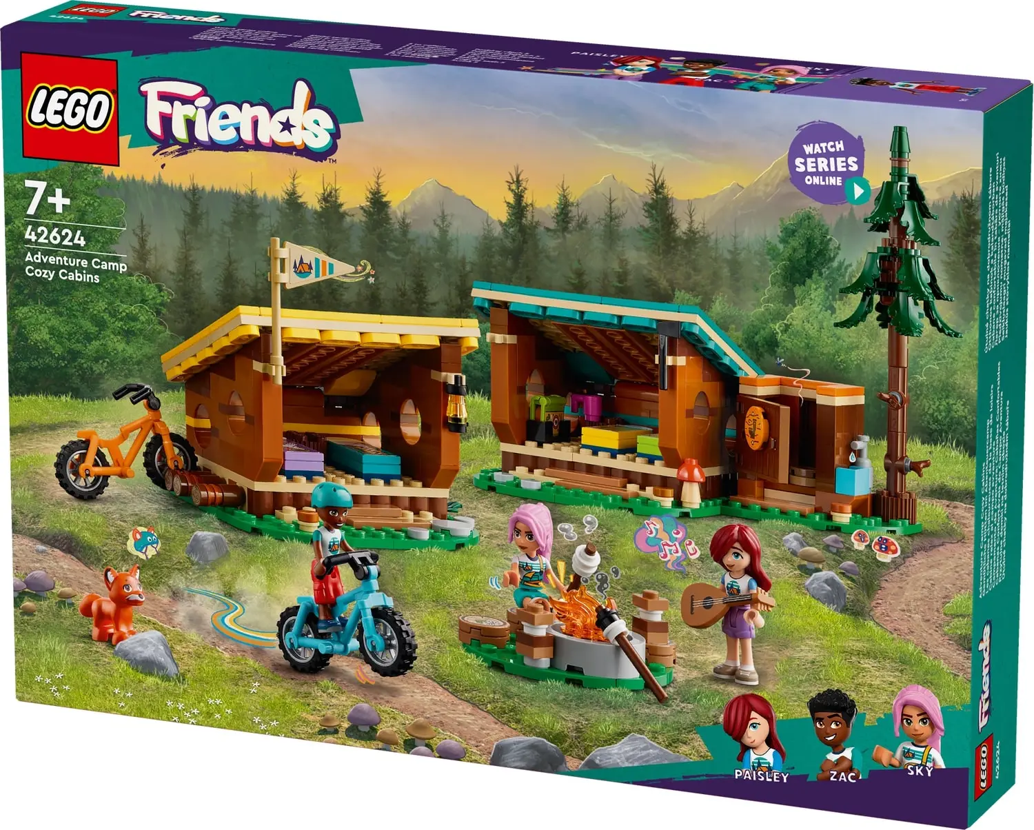 בקתות נעימות במחנה ההרפתקאות Lego Friends 42624