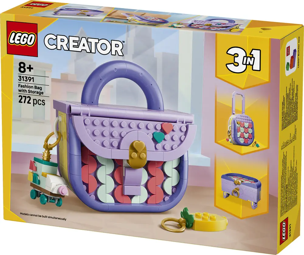 תיק כיצירה אופנתית עם אחסון Lego Creator 31391