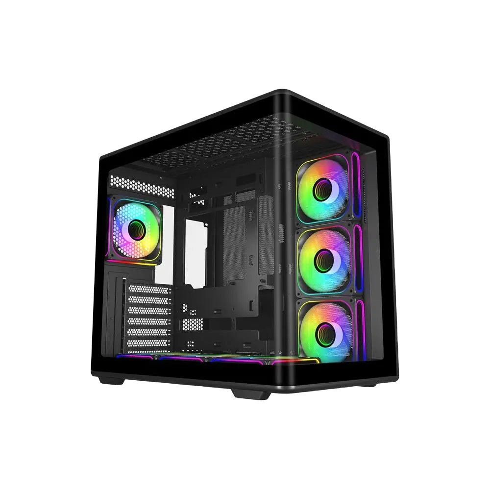 מארז מחשב ללא ספק Cooler Master Elite 600 Tempered Glass ARGB ATX Mid Tower – צבע שחור
