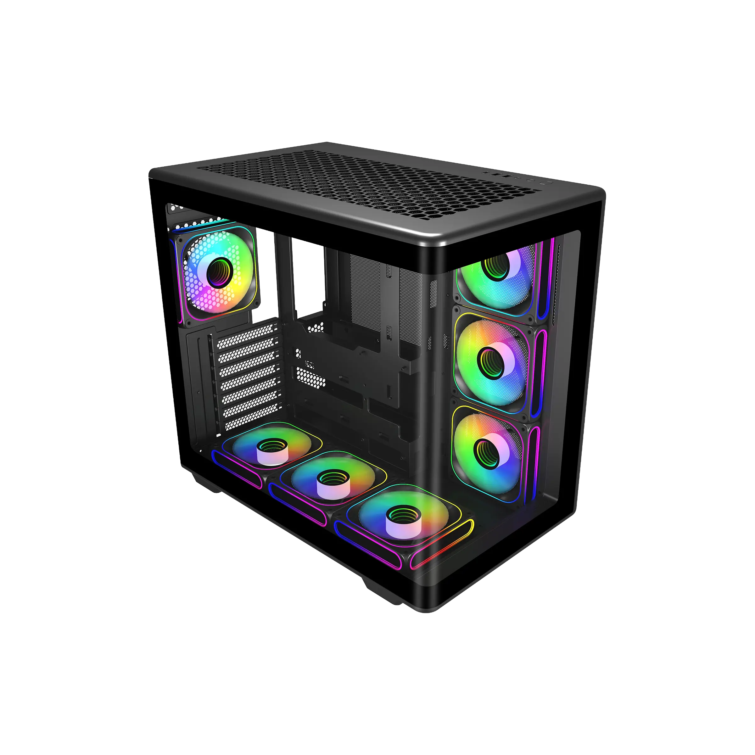 מארז מחשב ללא ספק Cooler Master Elite 600 Tempered Glass ARGB ATX Mid Tower – צבע שחור