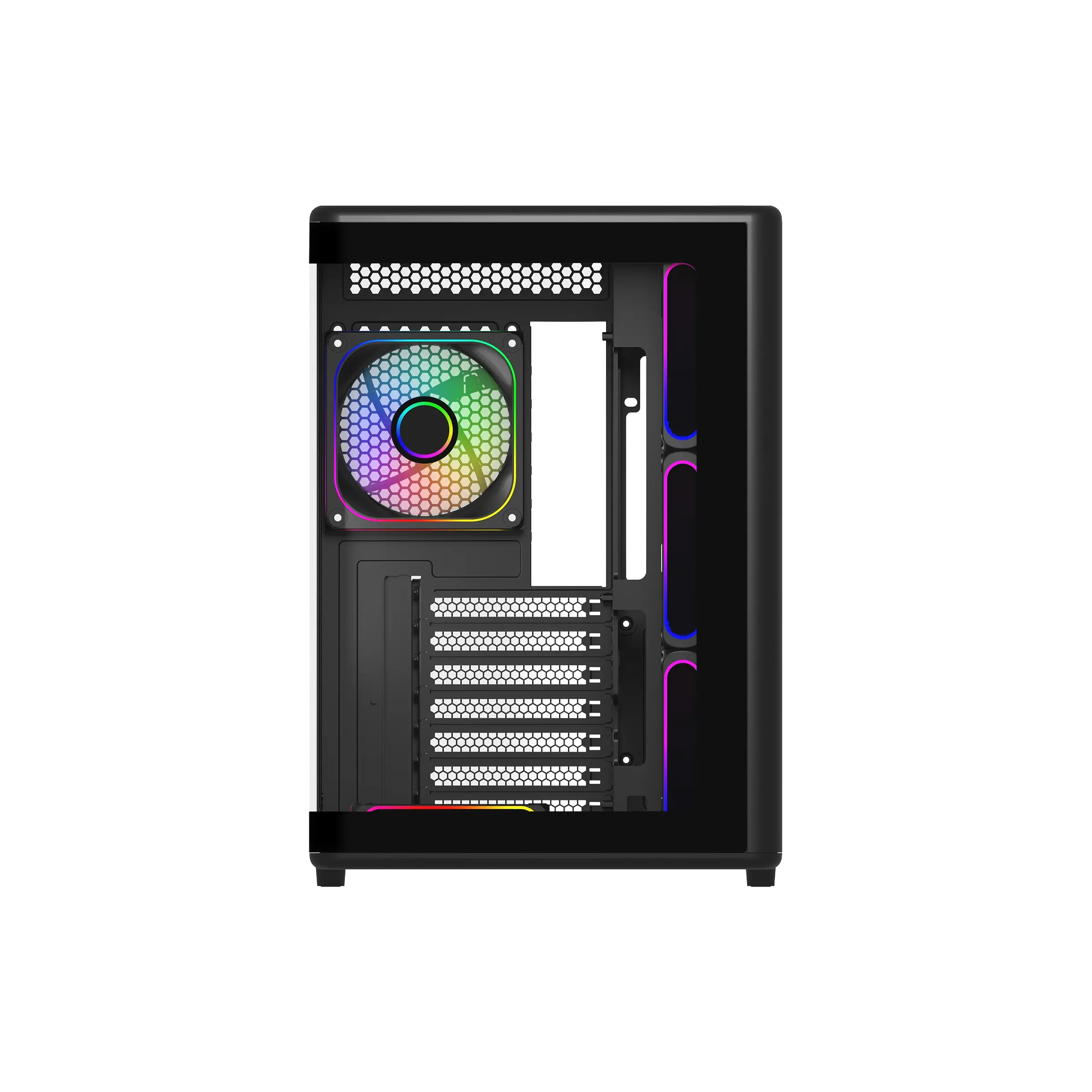 מארז מחשב ללא ספק Cooler Master Elite 600 Tempered Glass ARGB ATX Mid Tower – צבע שחור