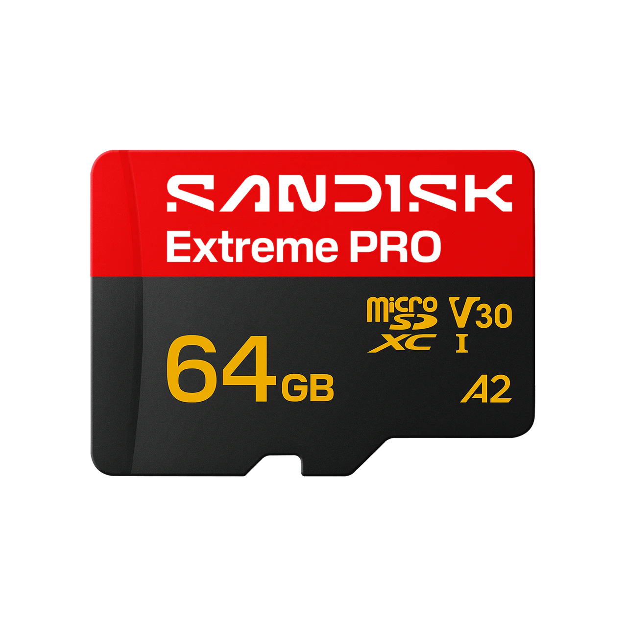 כרטיס זיכרון SanDisk Extreme PRO microSDXC UHS-I Class-10 U3 V30 A2 – דגם SDSQXCU-064G-GS6MA – נפח 64GB