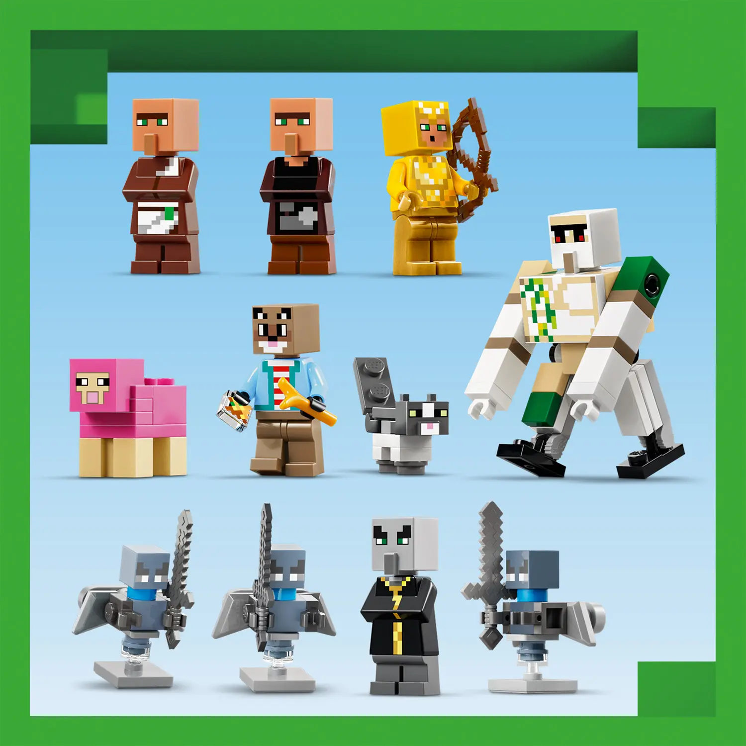 איווקר בהתקפה על הכפר Lego Minecraft 21596