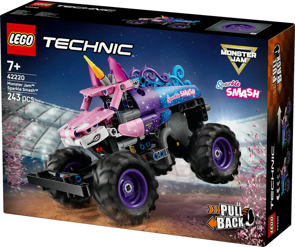 MONSTER JAM SPARKLE SMASH משוך וסע Lego Technic 42220
