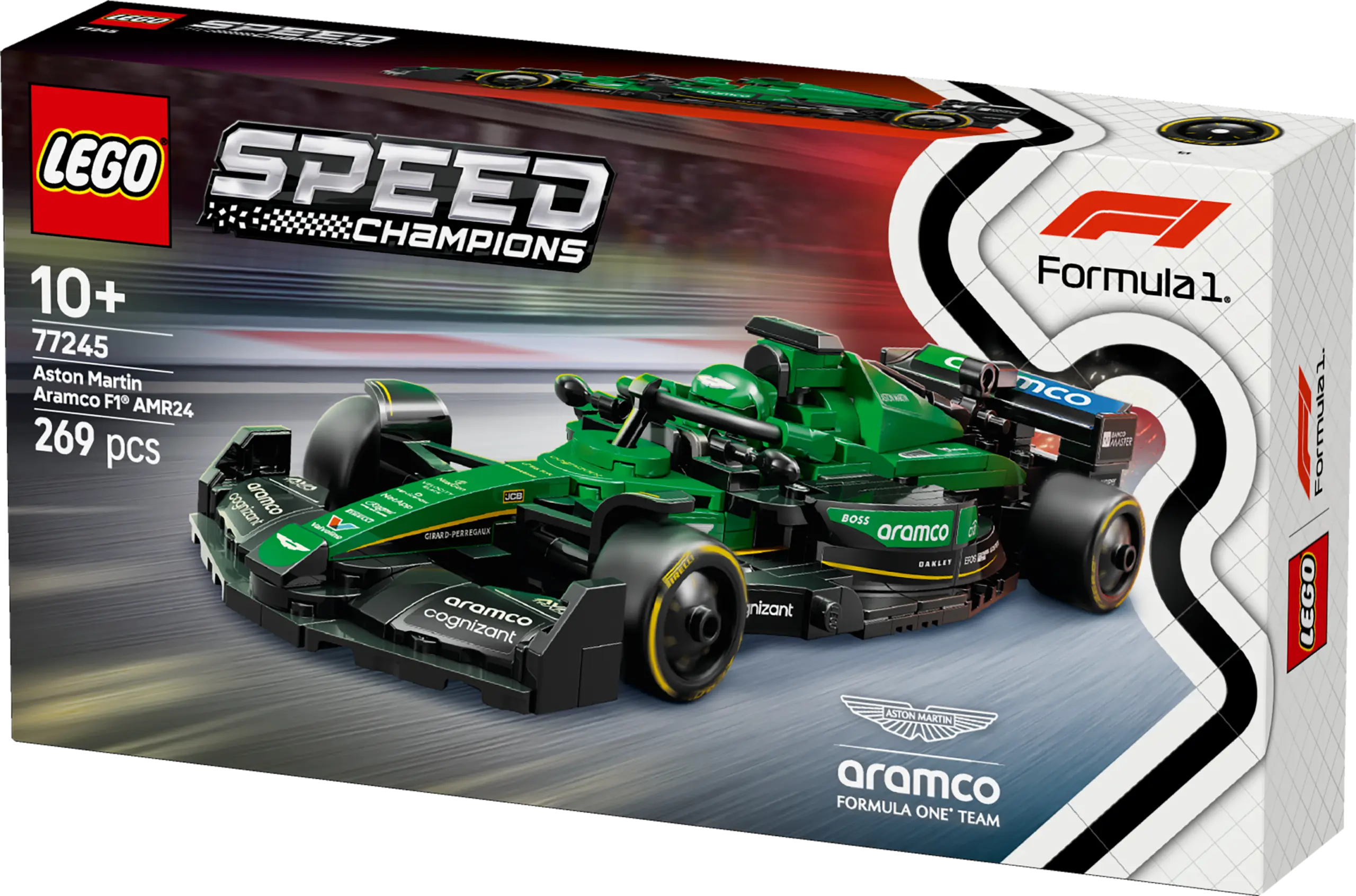 מכונית מרוץ ASTON MARTIN ARAMCO F1 AMR2 Lego Speed Champions 77245