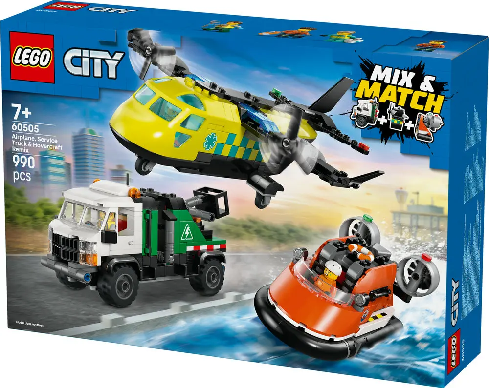 רמיקס של מטוס, משאית שירות ורחפת Lego City 60505