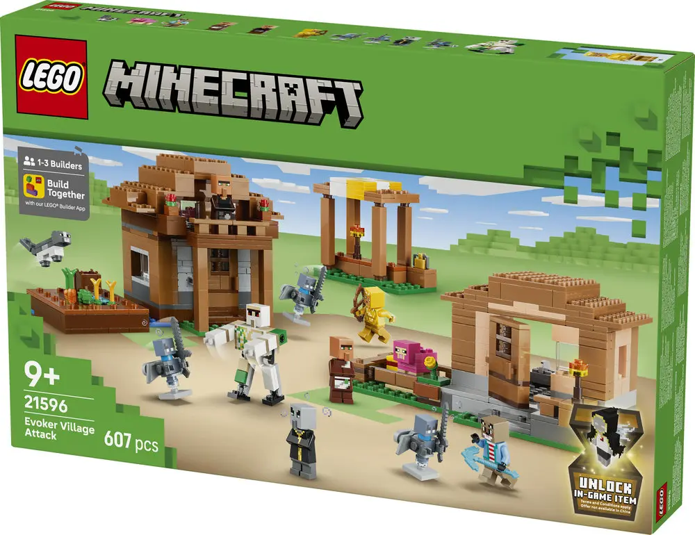 איווקר בהתקפה על הכפר Lego Minecraft 21596