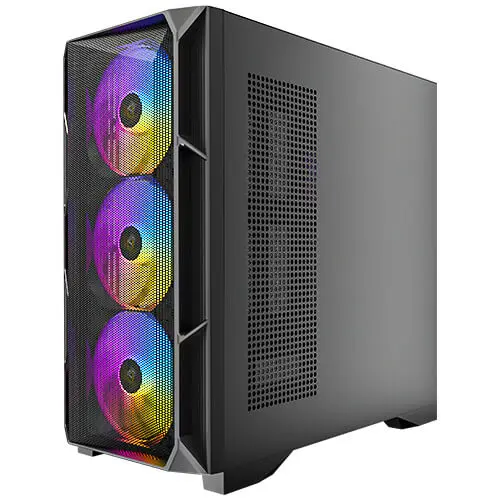 מארז מחשב ללא ספק Antec AX1000 Tempered Glass ARGB E-ATX Mid Tower – צבע שחור