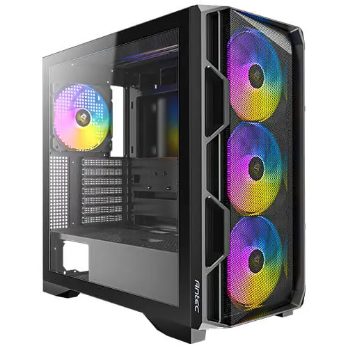 מארז מחשב ללא ספק Antec AX1000 Tempered Glass ARGB E-ATX Mid Tower – צבע שחור