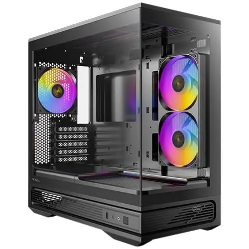 מארז מחשב ללא ספק Antec C2M ARGB Tempered Glass Micro-ATX Mid Tower – צבע שחור
