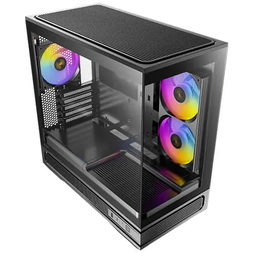 מארז מחשב ללא ספק Antec C2M ARGB Tempered Glass Micro-ATX Mid Tower – צבע שחור