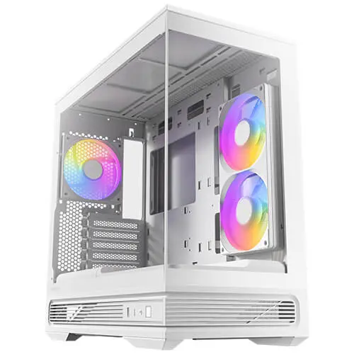 מארז מחשב ללא ספק Antec C2M ARGB Tempered Glass Micro-ATX Mini Tower – צבע לבן
