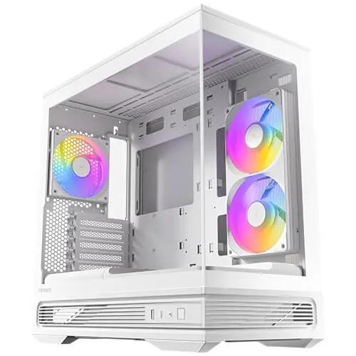 מארז מחשב ללא ספק Antec C2M ARGB Tempered Glass Micro-ATX Mini Tower – צבע לבן