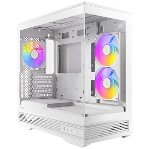 מארז מחשב ללא ספק Antec C2M ARGB Tempered Glass Micro-ATX Mini Tower – צבע לבן