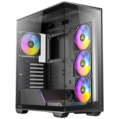 מארז מחשב ללא ספק Antec C3 ARGB Tempered Glass ATX Mid Tower – צבע שחור
