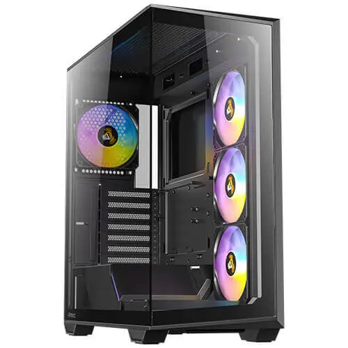 מארז מחשב ללא ספק Antec C3 ARGB Tempered Glass ATX Mid Tower – צבע שחור