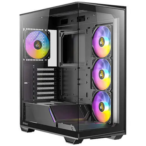מארז מחשב ללא ספק Antec C3 ARGB Tempered Glass ATX Mid Tower – צבע שחור