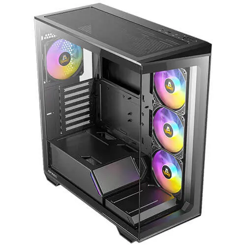 מארז מחשב ללא ספק Antec C3 ARGB Tempered Glass ATX Mid Tower – צבע שחור