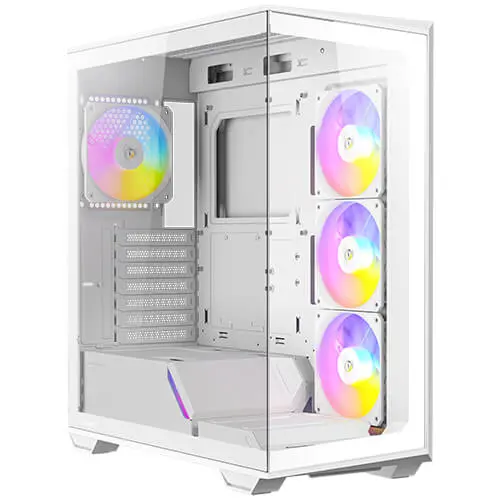 מארז מחשב ללא ספק Antec C3 ARGB Tempered Glass ATX Mid Tower – צבע לבן