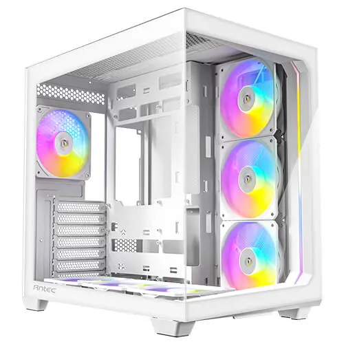 מארז מחשב ללא ספק Antec C5 ARGB Tempered Glass ATX Mid Tower – צבע לבן