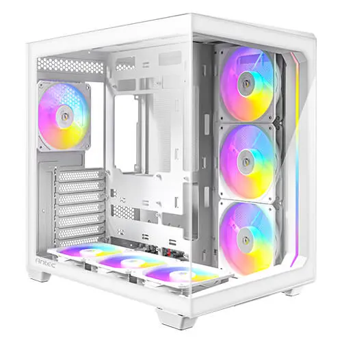 מארז מחשב ללא ספק Antec C5 ARGB Tempered Glass ATX Mid Tower – צבע לבן