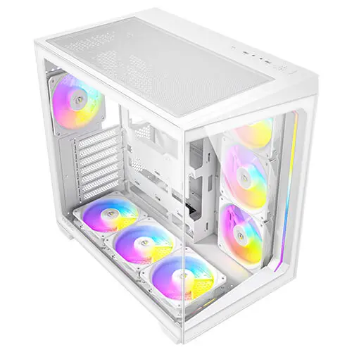 מארז מחשב ללא ספק Antec C5 ARGB Tempered Glass ATX Mid Tower – צבע לבן