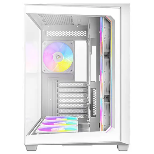 מארז מחשב ללא ספק Antec C5 ARGB Tempered Glass ATX Mid Tower – צבע לבן
