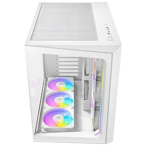 מארז מחשב ללא ספק Antec C5 ARGB Tempered Glass ATX Mid Tower – צבע לבן