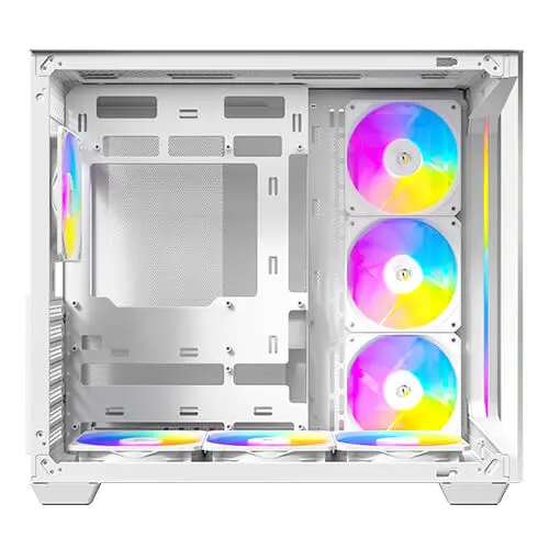 מארז מחשב ללא ספק Antec C5 ARGB Tempered Glass ATX Mid Tower – צבע לבן