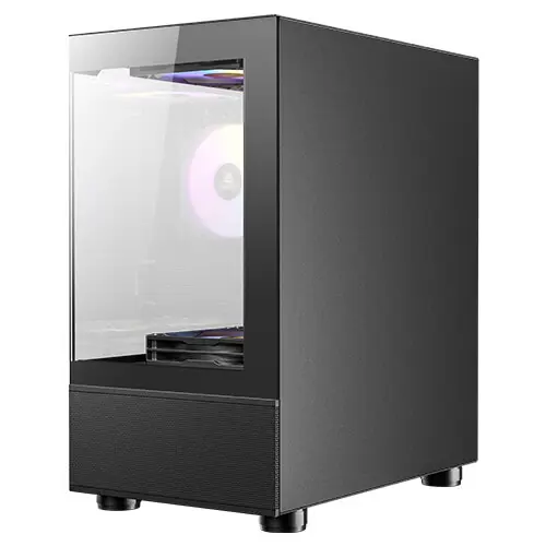 מארז מחשב ללא ספק Antec CX200M RGB ELITE Tempered Glass Micro-ATX Mini Tower – צבע שחור