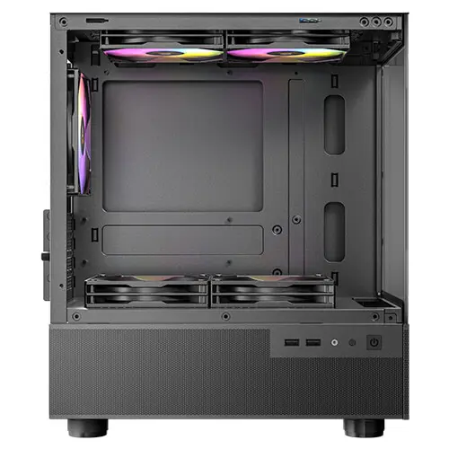 מארז מחשב ללא ספק Antec CX200M RGB ELITE Tempered Glass Micro-ATX Mini Tower – צבע שחור