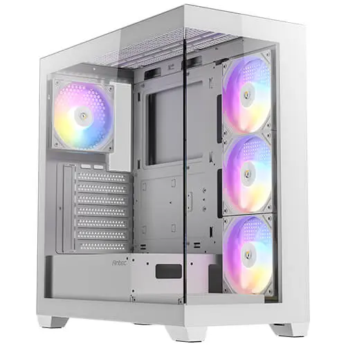 מארז מחשב ללא ספק Antec CX300 ARGB Tempered Glass ATX Mid Tower – צבע לבן