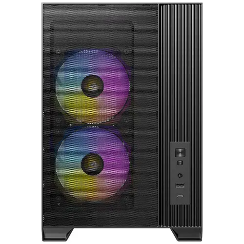 מארז מחשב ללא ספק Antec Flux M Tempered Glass ARGB Micro-ATX Mini Tower – צבע שחור