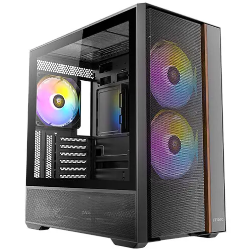 מארז מחשב ללא ספק Antec Flux Rear Tempered Glass ARGB ATX Mid Tower – צבע שחור