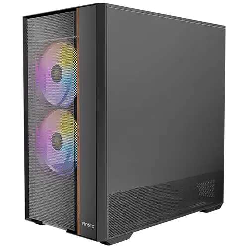 מארז מחשב ללא ספק Antec Flux Rear Tempered Glass ARGB ATX Mid Tower – צבע שחור