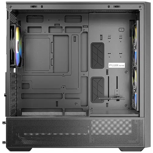 מארז מחשב ללא ספק Antec Flux Rear Tempered Glass ARGB ATX Mid Tower – צבע שחור