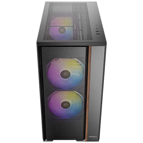 מארז מחשב ללא ספק Antec Flux Rear Tempered Glass ARGB ATX Mid Tower – צבע שחור