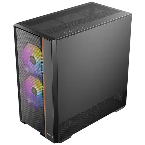 מארז מחשב ללא ספק Antec Flux Rear Tempered Glass ARGB ATX Mid Tower – צבע שחור