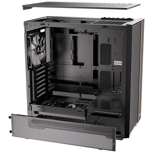 מארז מחשב ללא ספק Antec Flux Rear Tempered Glass ARGB ATX Mid Tower – צבע שחור