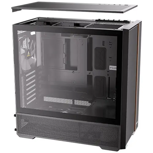מארז מחשב ללא ספק Antec Flux Rear Tempered Glass ARGB ATX Mid Tower – צבע שחור