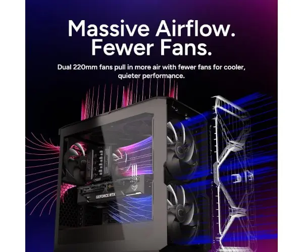מארז מחשב ללא ספק Cooler Master HAF II 500 Tempered Glass ATX Mid Tower – צבע שחור