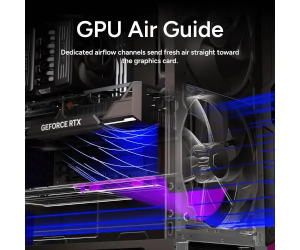 מארז מחשב ללא ספק Cooler Master HAF II 500 Tempered Glass ATX Mid Tower – צבע שחור