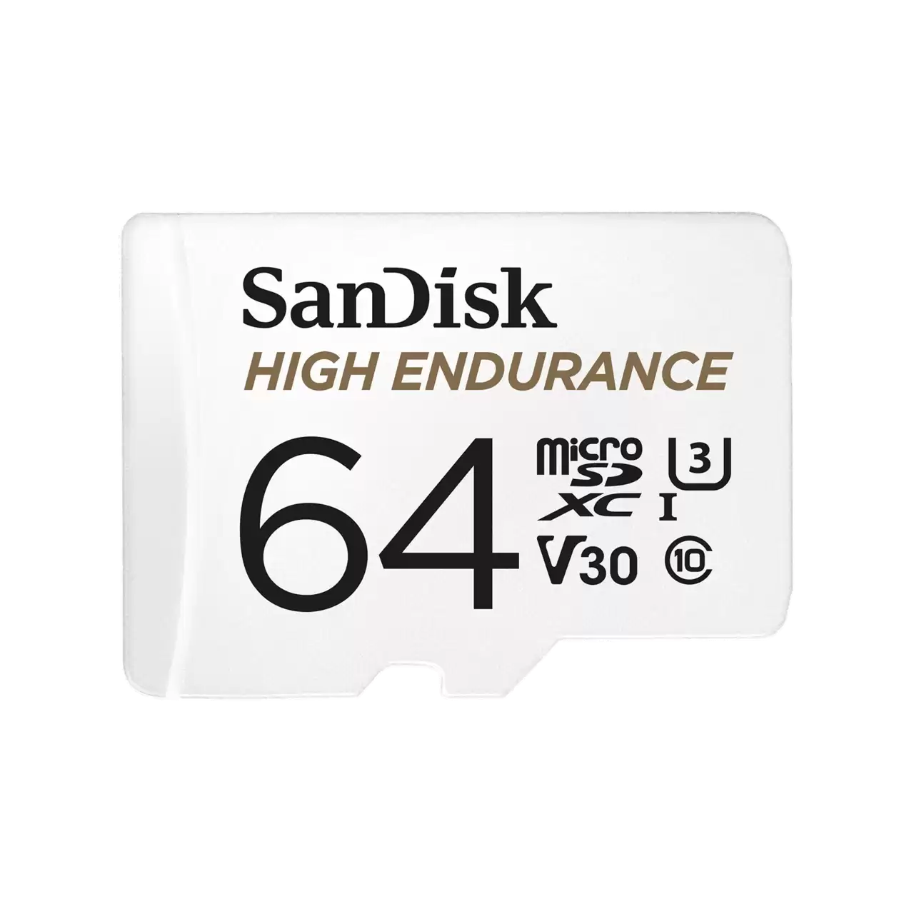 כרטיס זיכרון SanDisk High Endurance microSDXC UHS-I Class-10 U3 V30 – דגם SDSQQNR-064G-GN6IA – נפח 64GB