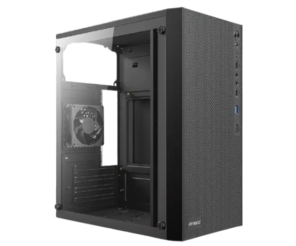 מארז מחשב ללא ספק Antec ST10M TG Tempered Glass Micro-ATX Mini Tower – צבע שחור