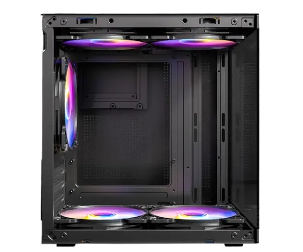מארז מחשב ללא ספק Antec VCX10M ARGB Tempered Glass Micro-ATX Mini Tower – צבע שחור