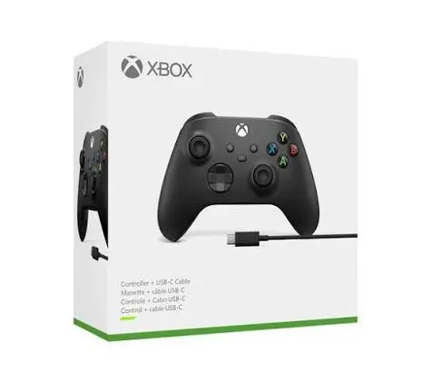 בקר משחק אלחוטי Microsoft Xbox Wireless Controller + USB-C Cable ל-Xbox/PC בצבע שחור