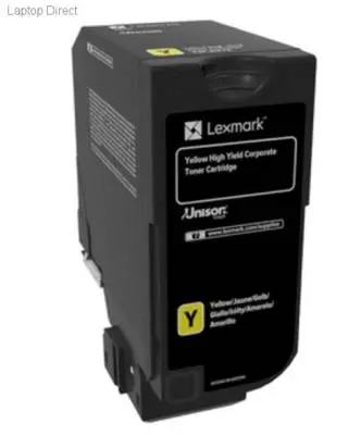 טונר מקורי צהוב Lexmark 74C5HYE